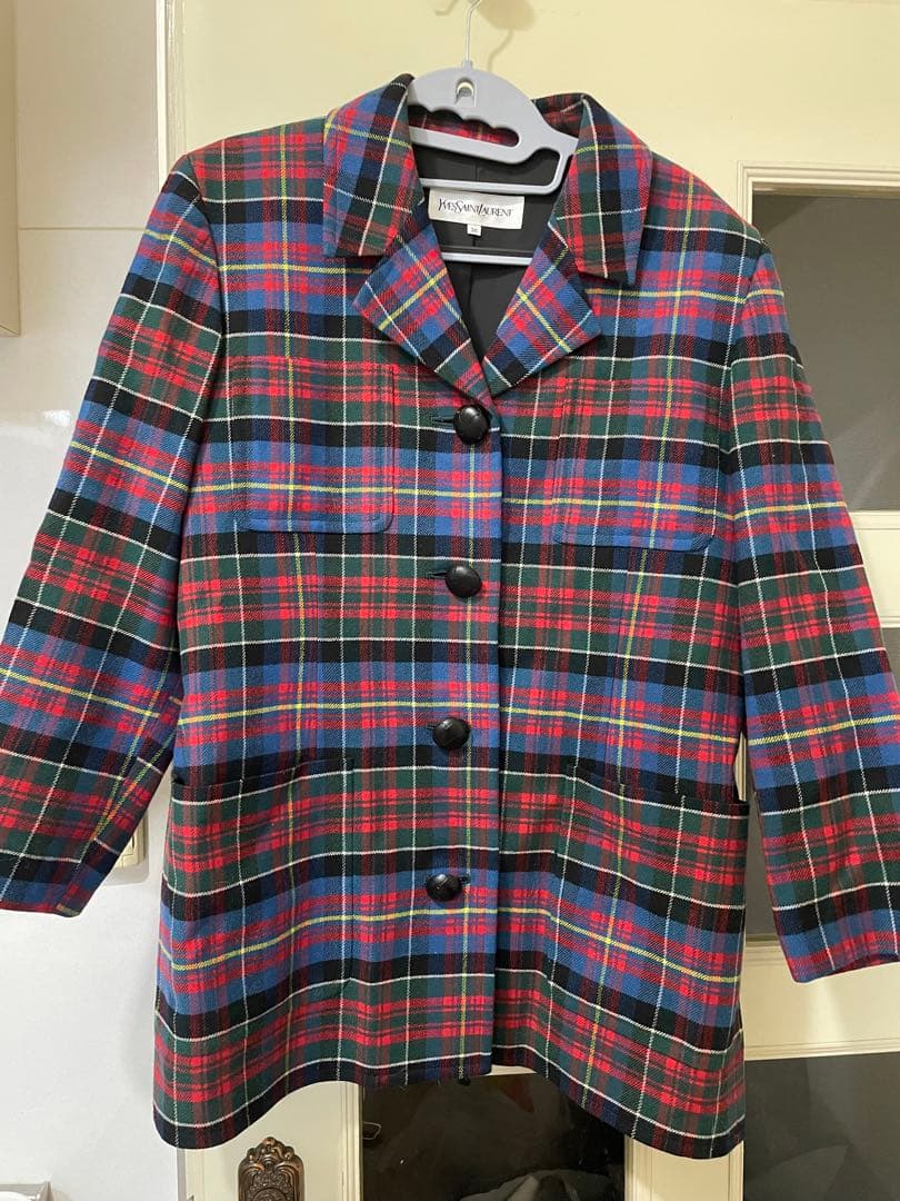 Yves Saint Laurent チェック柄ジャケット