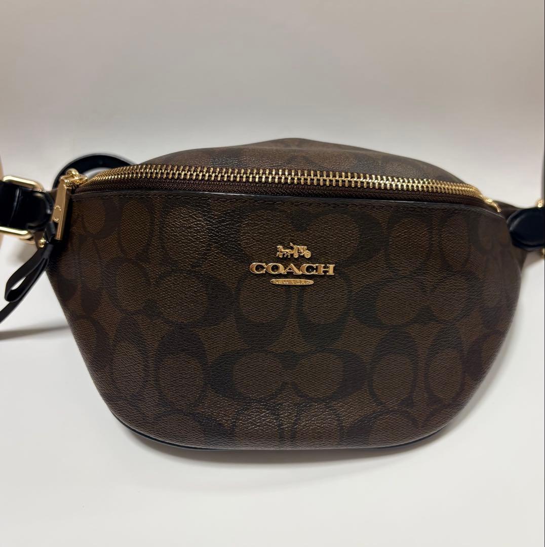 coach ボディバッグ ウエストポーチ F48740 シグネチャー ブラウン