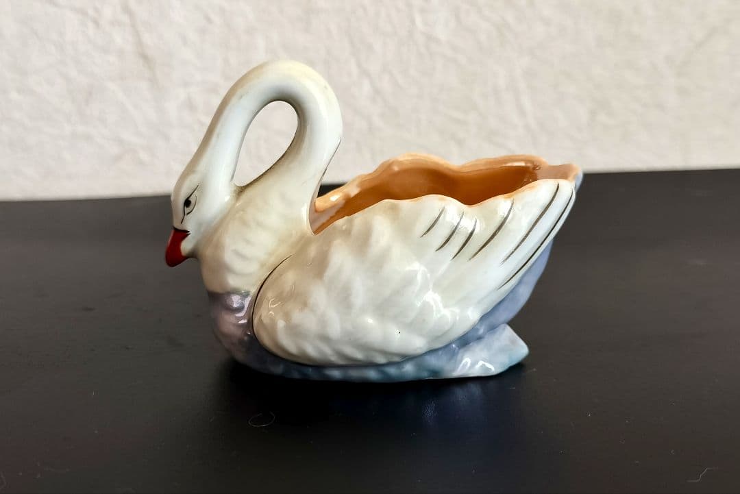 美品！オールドノリタケ 白鳥 スワン 小ボウル1918年 ラスター彩