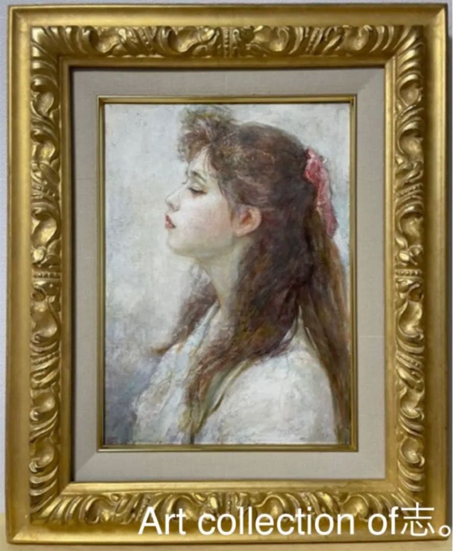 小川 巧『想春』油彩 カンヴァス F4 原画 真作保証 1点物 原田優「早春」油絵・F4号 絵画買取・販売の小竹美術