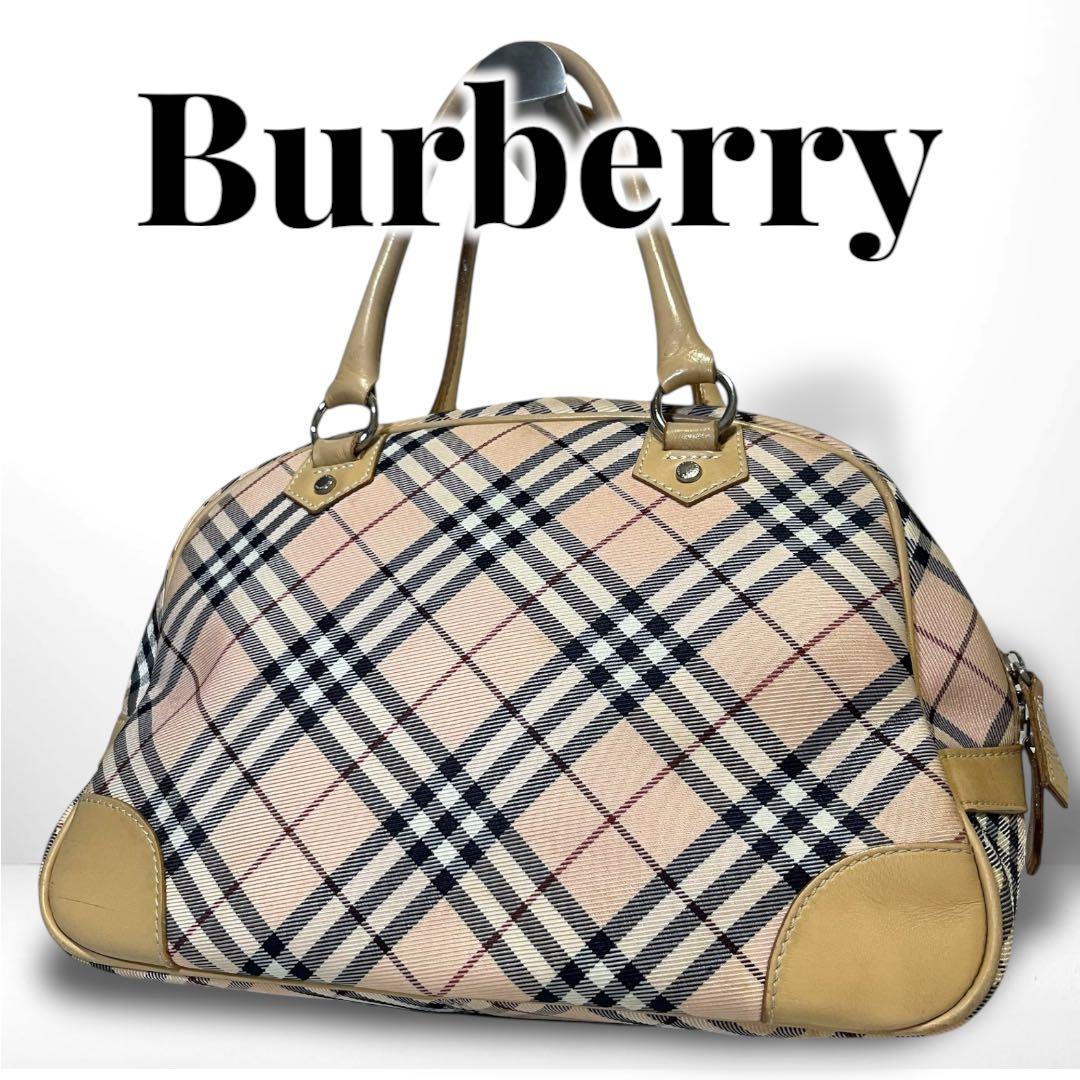 希少 Burberry バーバリー ブルーレーベル ミニボストン バッグ 旅行用