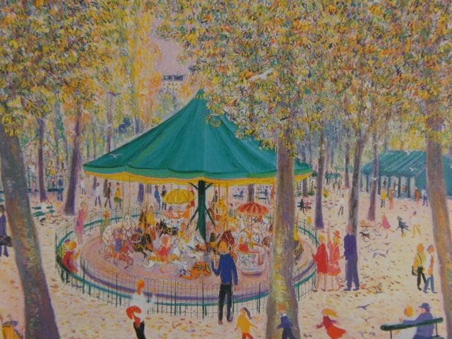 嶋田幾雄、【パリ、リュクサンブル公園にて メリーゴーランド】 - メルカリ