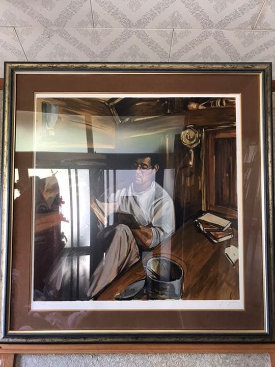 絵画　高倉健 福山小夜 セーター 高倉健 絵画 銅版画 エッチング インテリア