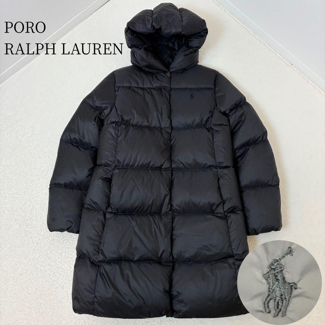 さ*☆様 ✨未使用級✨　ポロラルフローレン　ダウンコート　黒　ポニー刺繍　XS〜