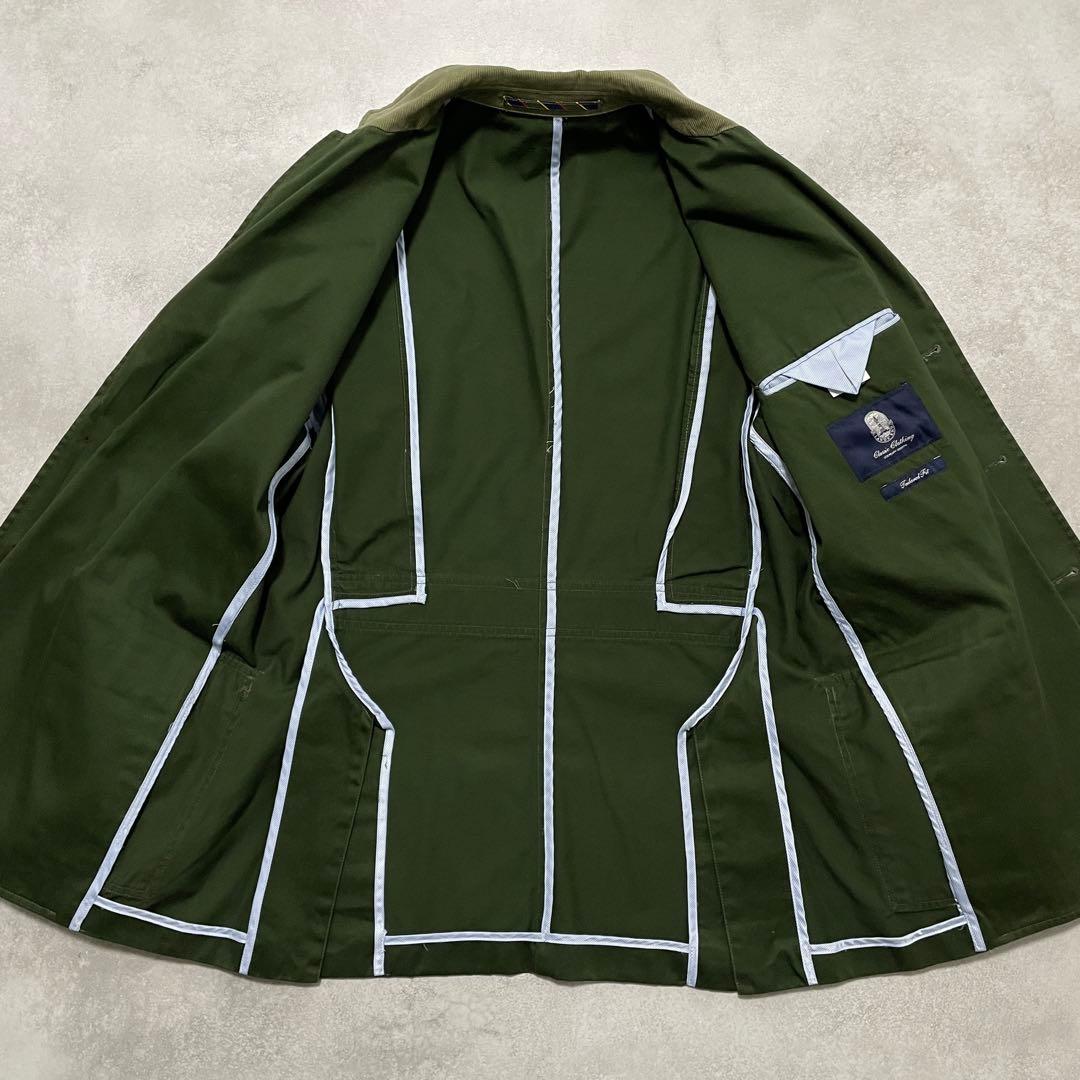 極美品✨️LAND'S END ハンティングジャケット 緑 カーキ コーデュロイ