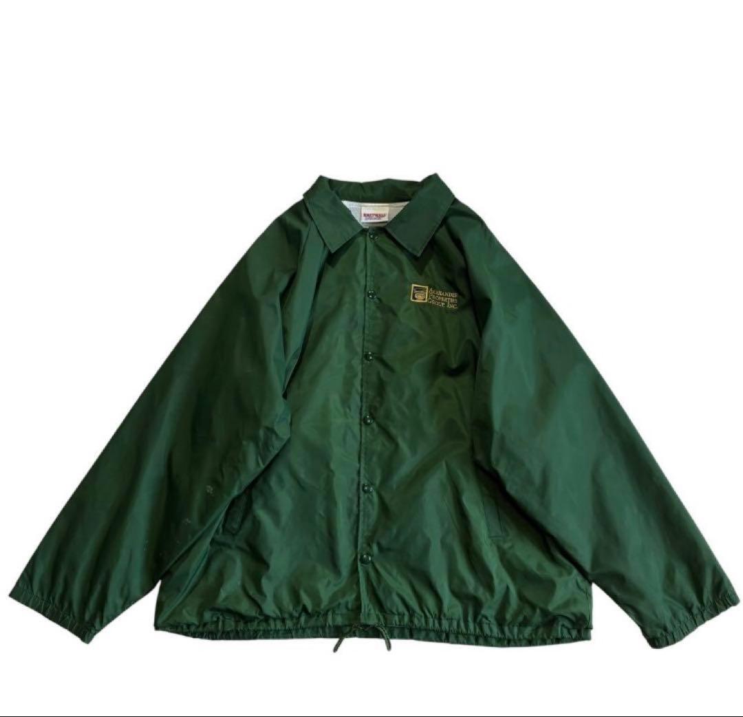 90s HARTWELL ナイロン コーチジャケット 深緑 金 白 企業系 - メルカリ