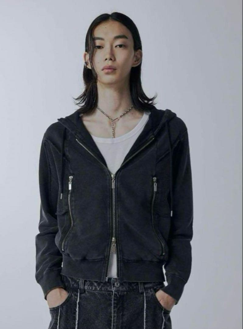 Jent Louis Double Zip Hoodie Black L - メルカリ