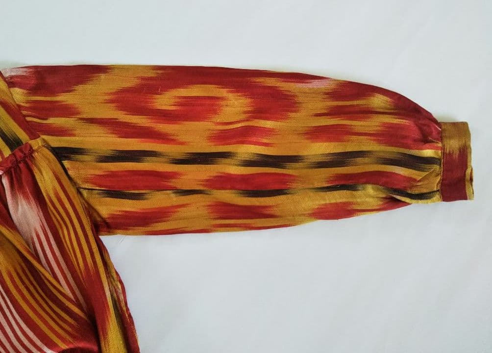 ウイグル族 伝統衣装 民族衣装 ハンドメイド 手織り物 アンティーク