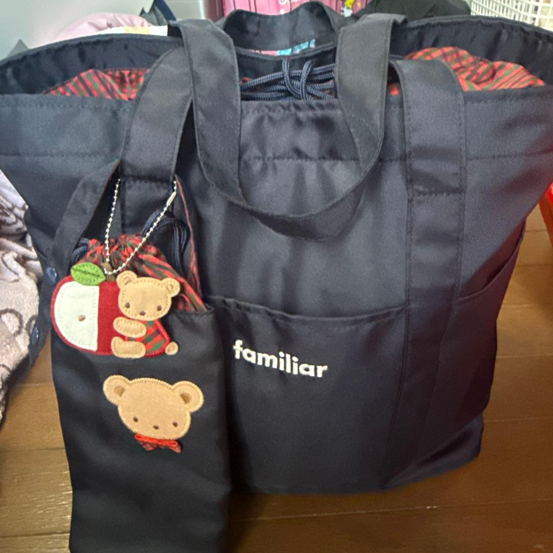 familiar マザーズバッグ 新品未使用　定価23000円 familiar(ファミリア) / マザーズバック/トート/コットン/NVY// | 中古