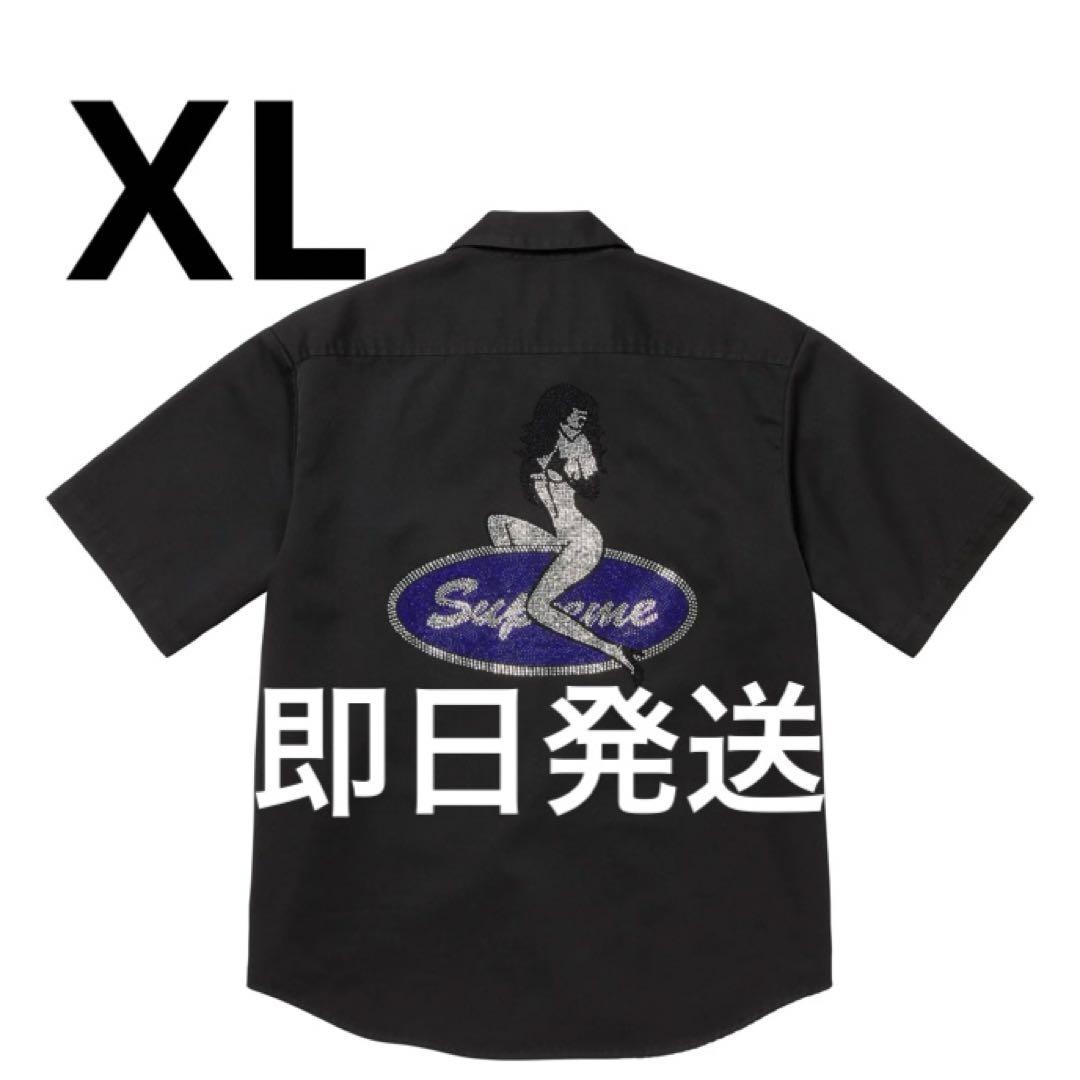 即日発送 Rhinestone Pin Up S/S Shirt Black 1627234_02.jpg.jpeg?width=750