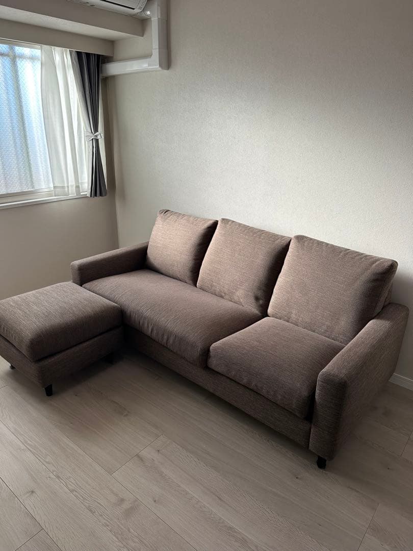 ニトリ　グレー L字型ソファ ファブリック