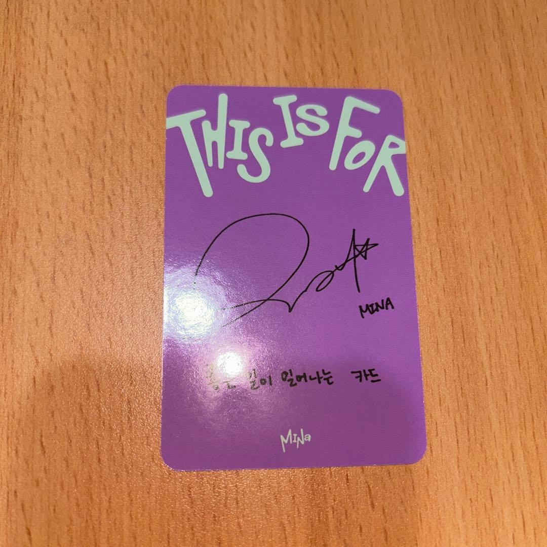 ミナ TWICE THIS IS FOR トレカ - メルカリ