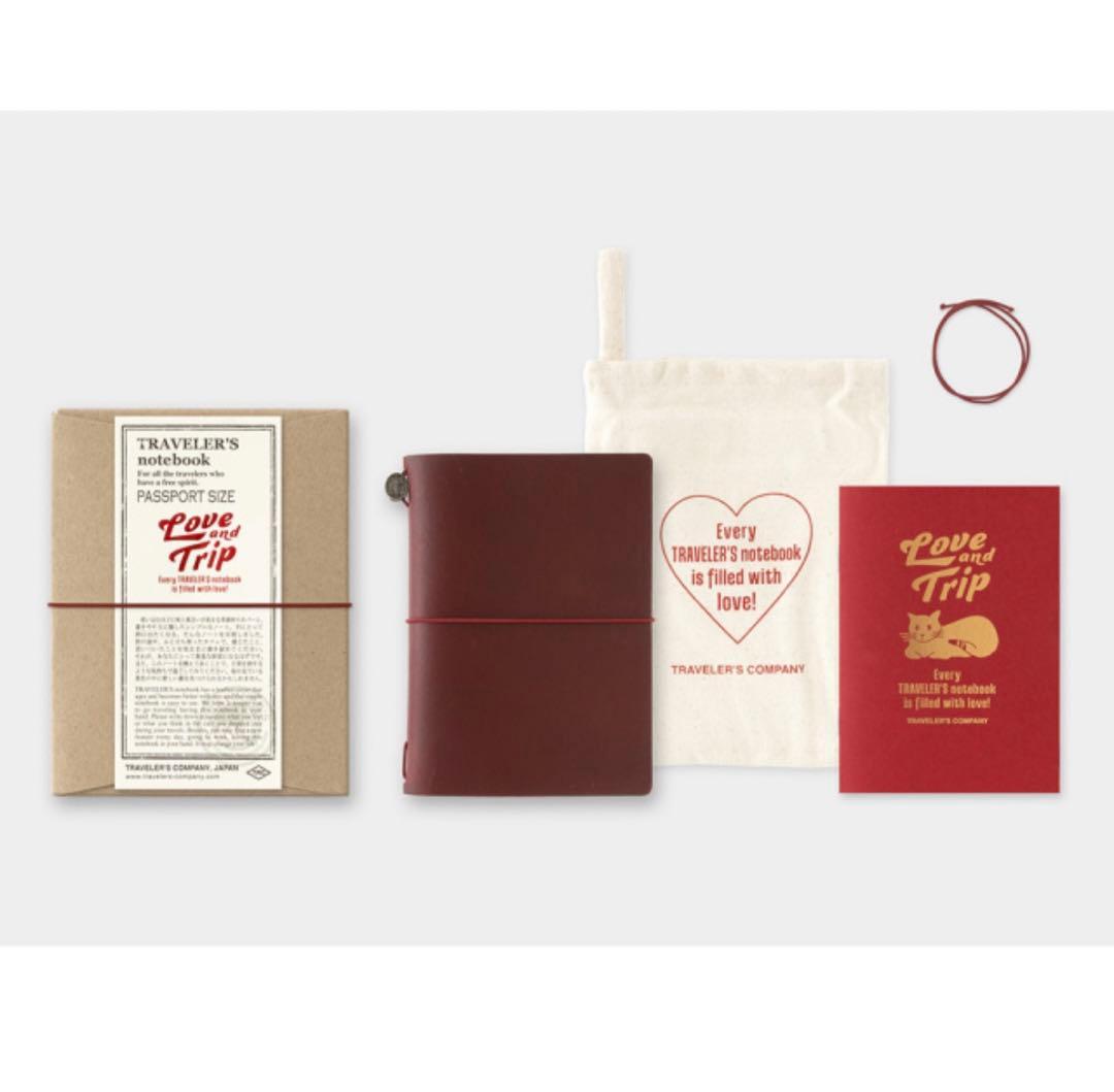 パスポートサイズトラベラーズノート LOVE AND TRIP レッド