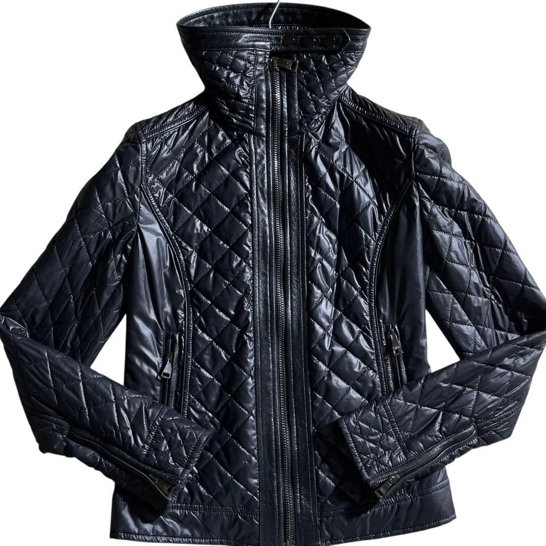 ①ドルチェ&ガッバーナ シングルライダース キルティング ブラック