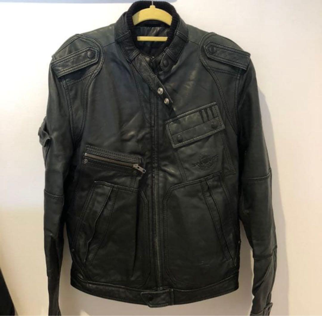 diesel OOs archive レザージャケットギ ミック y2k