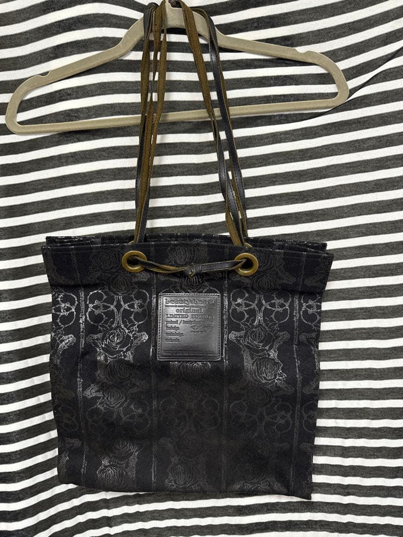 beauty beast ビューティビースト 薔薇柄プリントトートバッグ