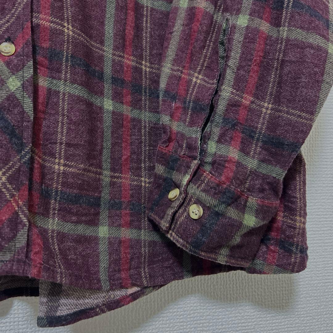 希少 USA製 XL ラルフローレン ネルシャツ ポニーなし グラフチェック