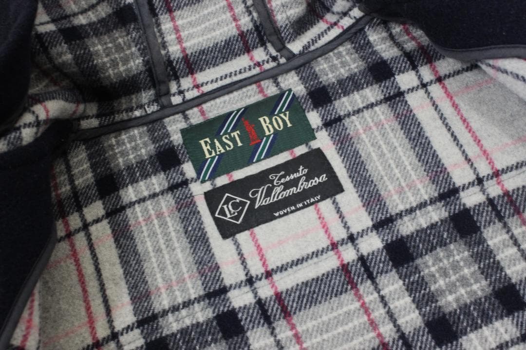 52【美品】イーストボーイ ダッフルコート 11 ネイビー 紺 L 裏
