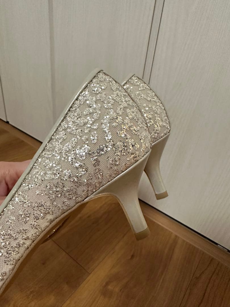 DIANA グリッター キラキラ パンプス（ヒール5㎝）　24.5cm