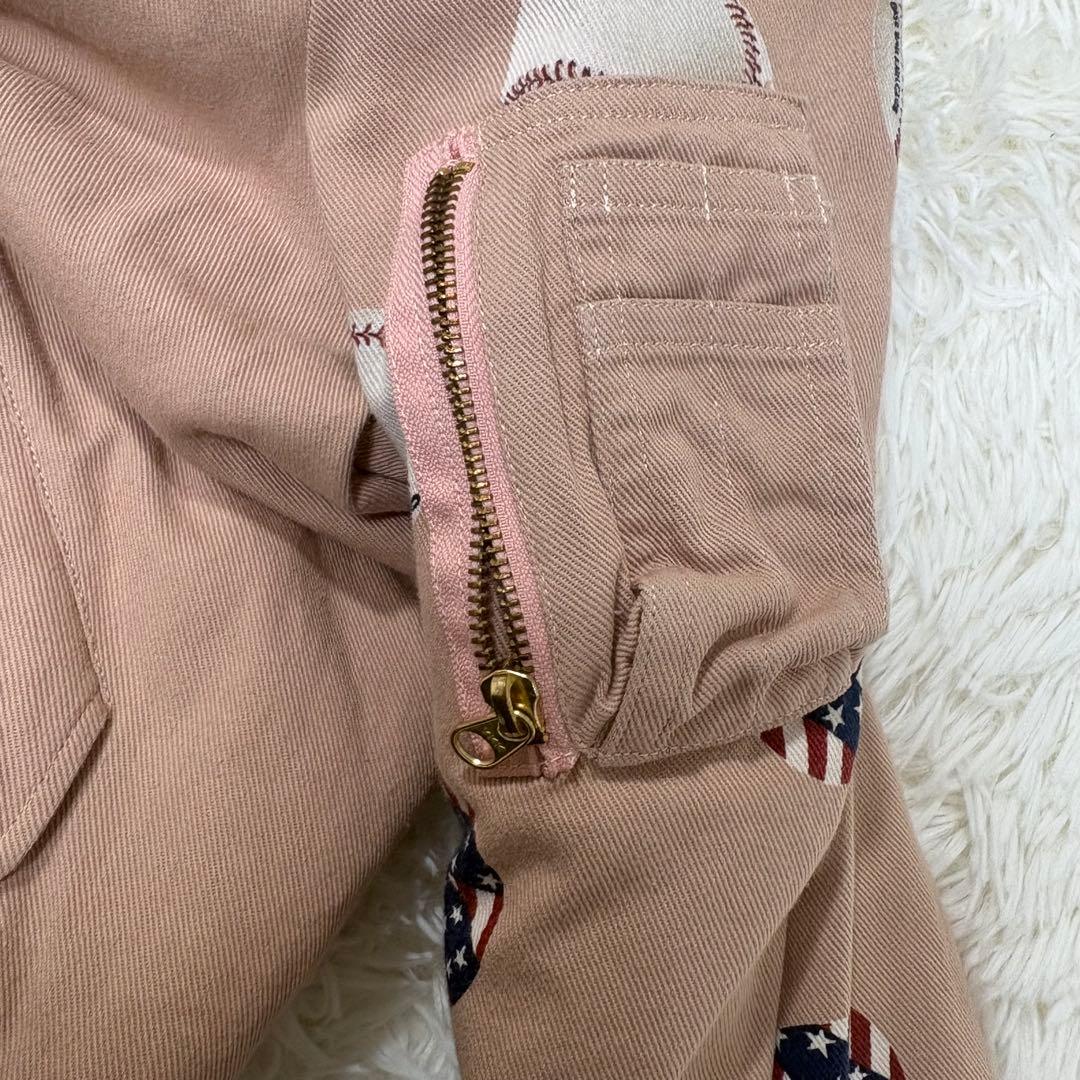 カールヘルム ピンクハウス MA-1 キルティング 中綿 野球 ピンク M