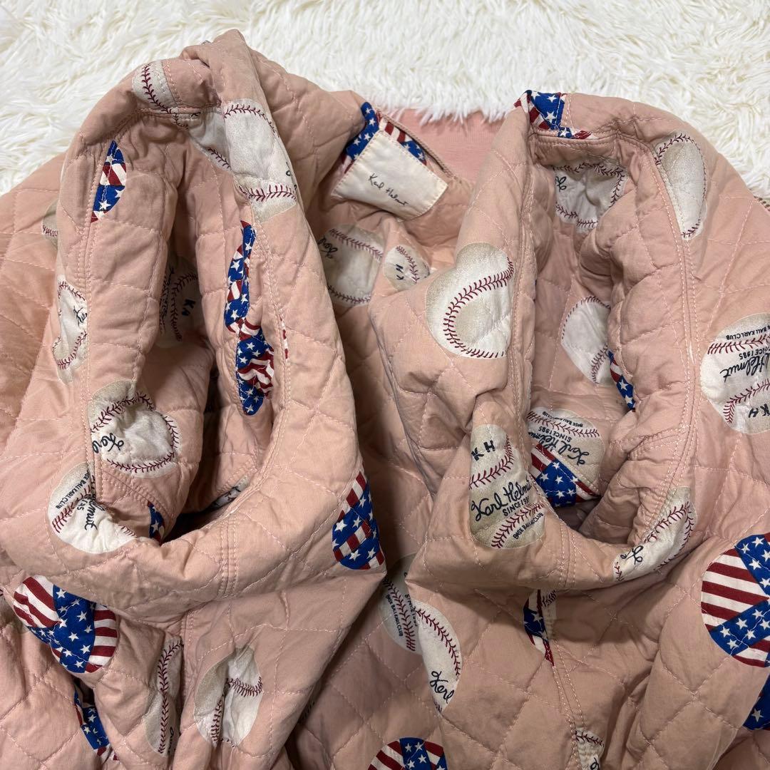 カールヘルム ピンクハウス MA-1 キルティング 中綿 野球 ピンク M