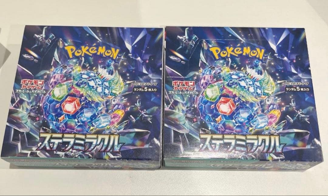 【新品未開封】 ポケモンカード ステラミラクル2箱 状態A-〕デッキビルドBOX『ステラミラクル』【未開封BOX】{-}
