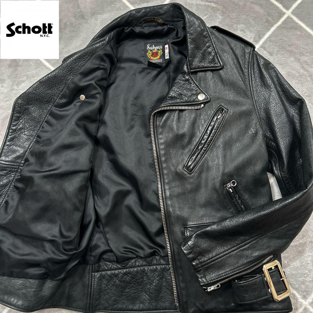 【ワンスターL】 最高傑作 SCHOTT レザージャケット 極上品 牛革 38