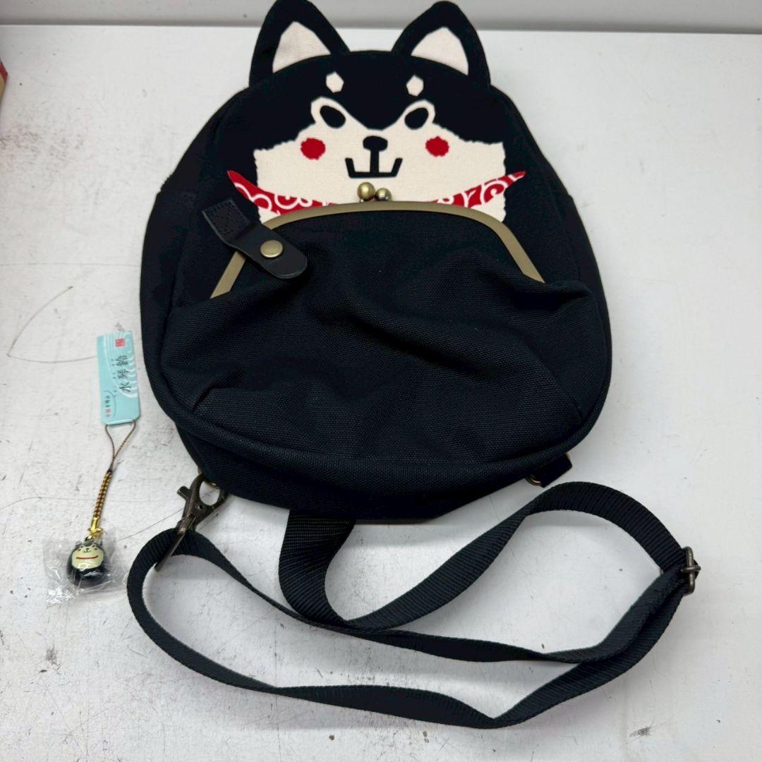 T◆AYANOKOJI ボディバッグ　がま口わんこ　しば犬　水琴鈴
