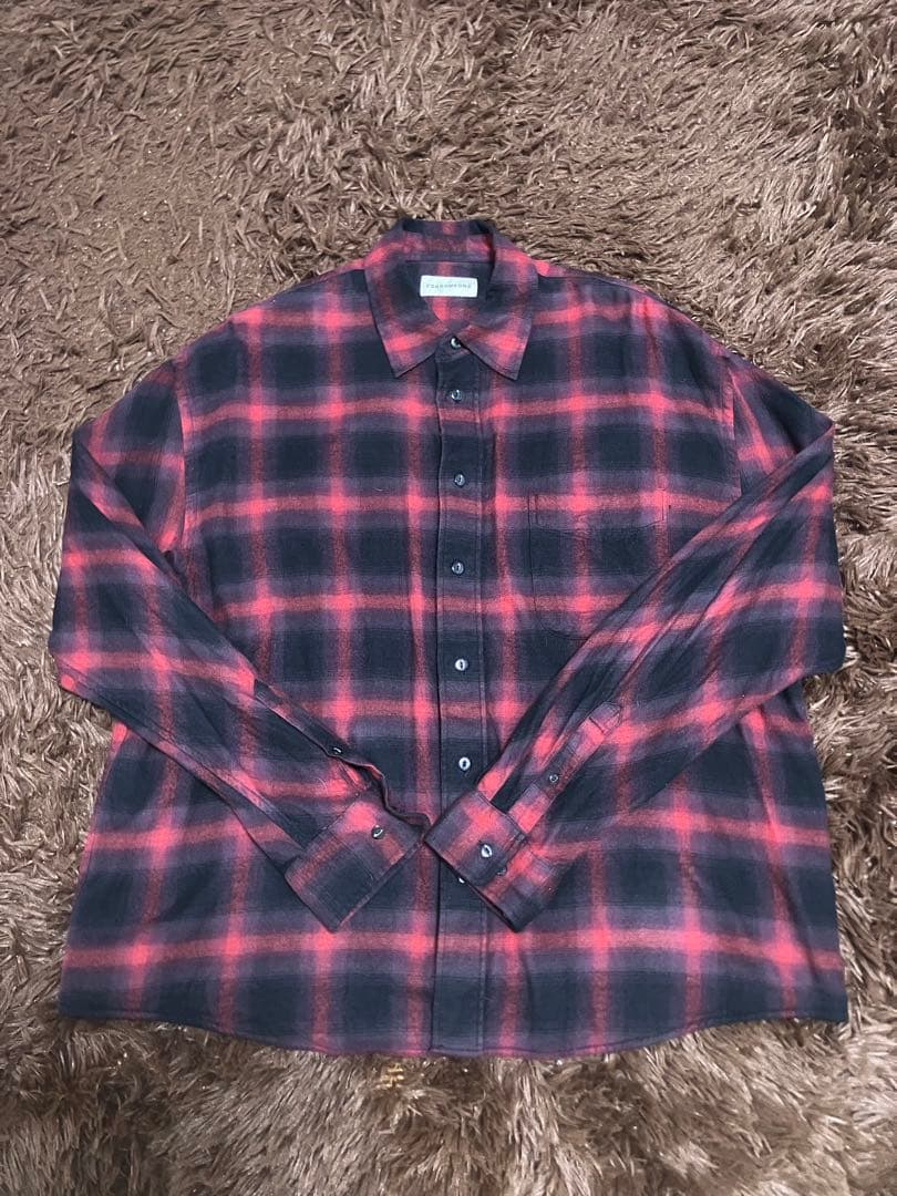 特別値下げ中！FORSOMEONE オンブレチェックシャツ　シャドウ　レーヨン