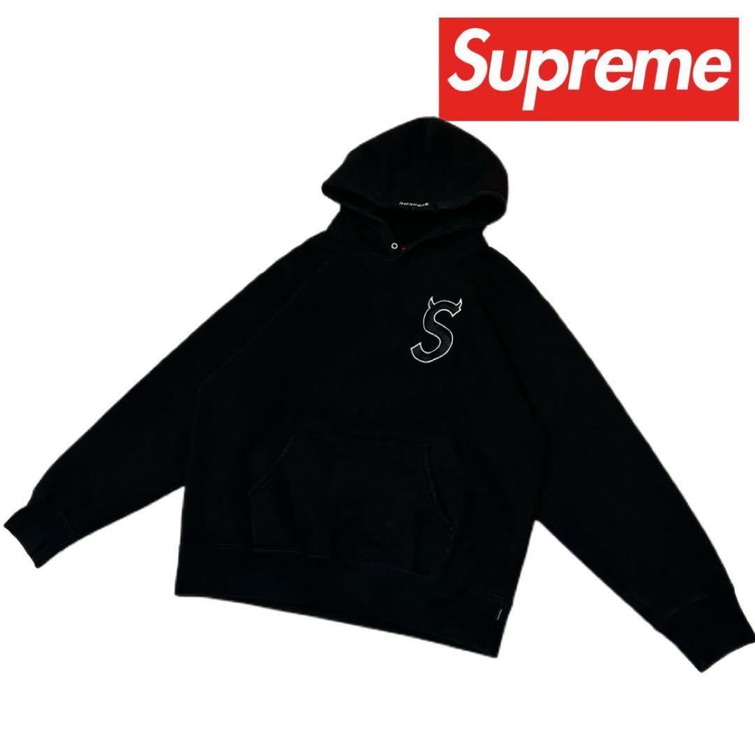 堀米選手着用】supreme シュプリーム パーカー ツノ ブラック Mサイズ