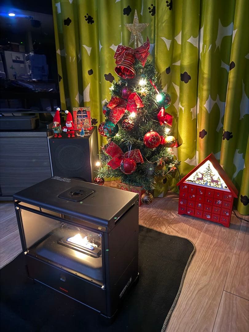 ＊新品に近い中古品＊　イワタニ カセットガス暖炉 MYDANRO ブラック