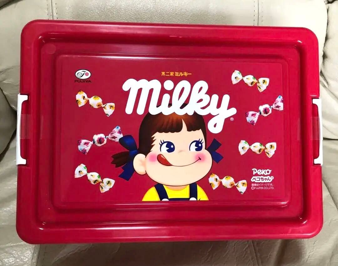 新品・未開封 不二家 ミルキー コンテナBOX ミルキー2袋入り ペコ
