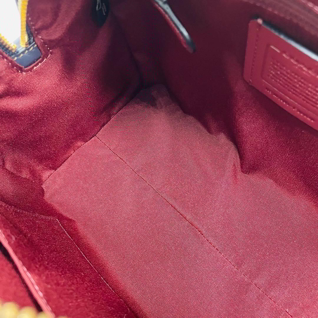 コーチ ミニボストンバッグ F39920 2WAY デニム ネイビー 良品 - メルカリ