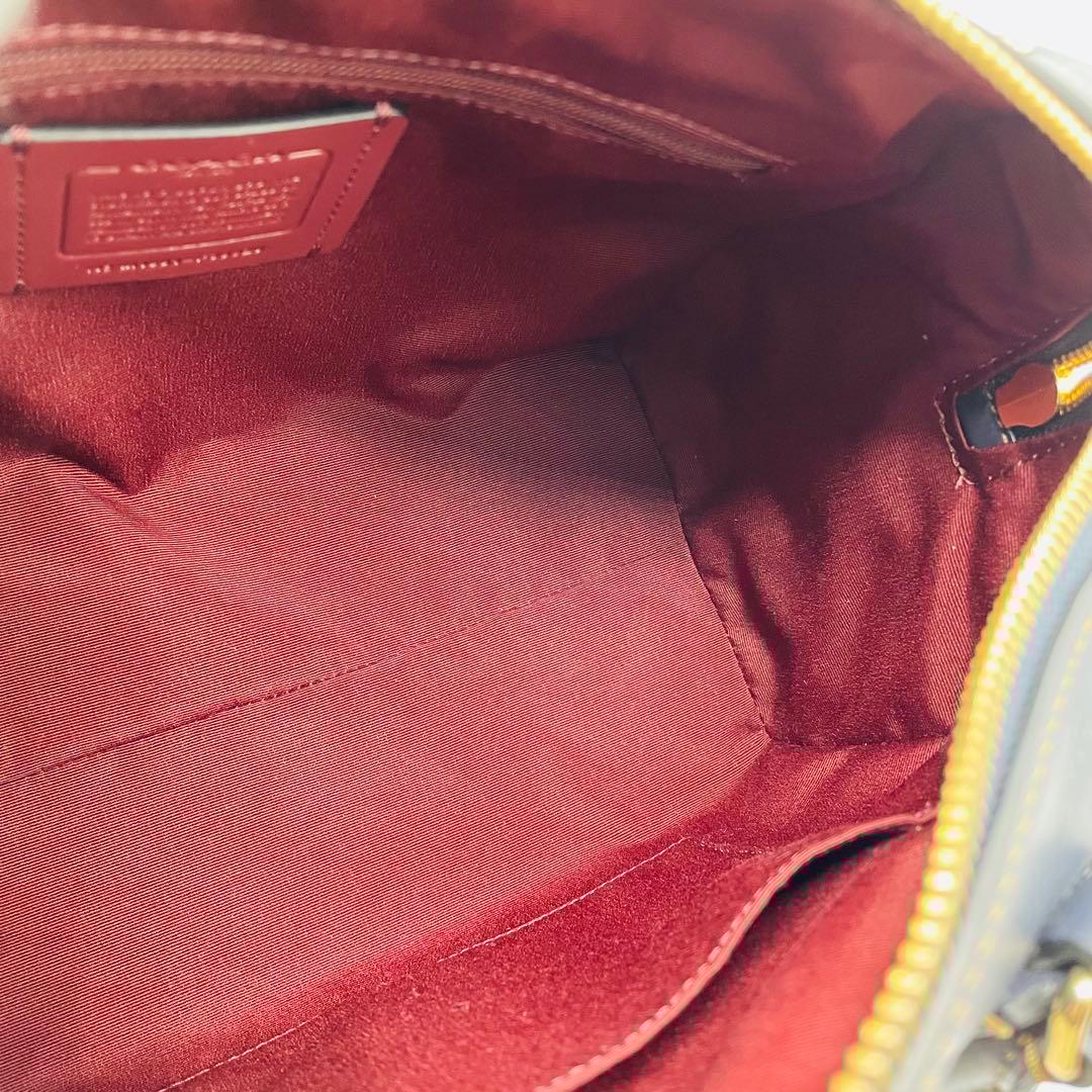 コーチ ミニボストンバッグ F39920 2WAY デニム ネイビー 良品 - メルカリ