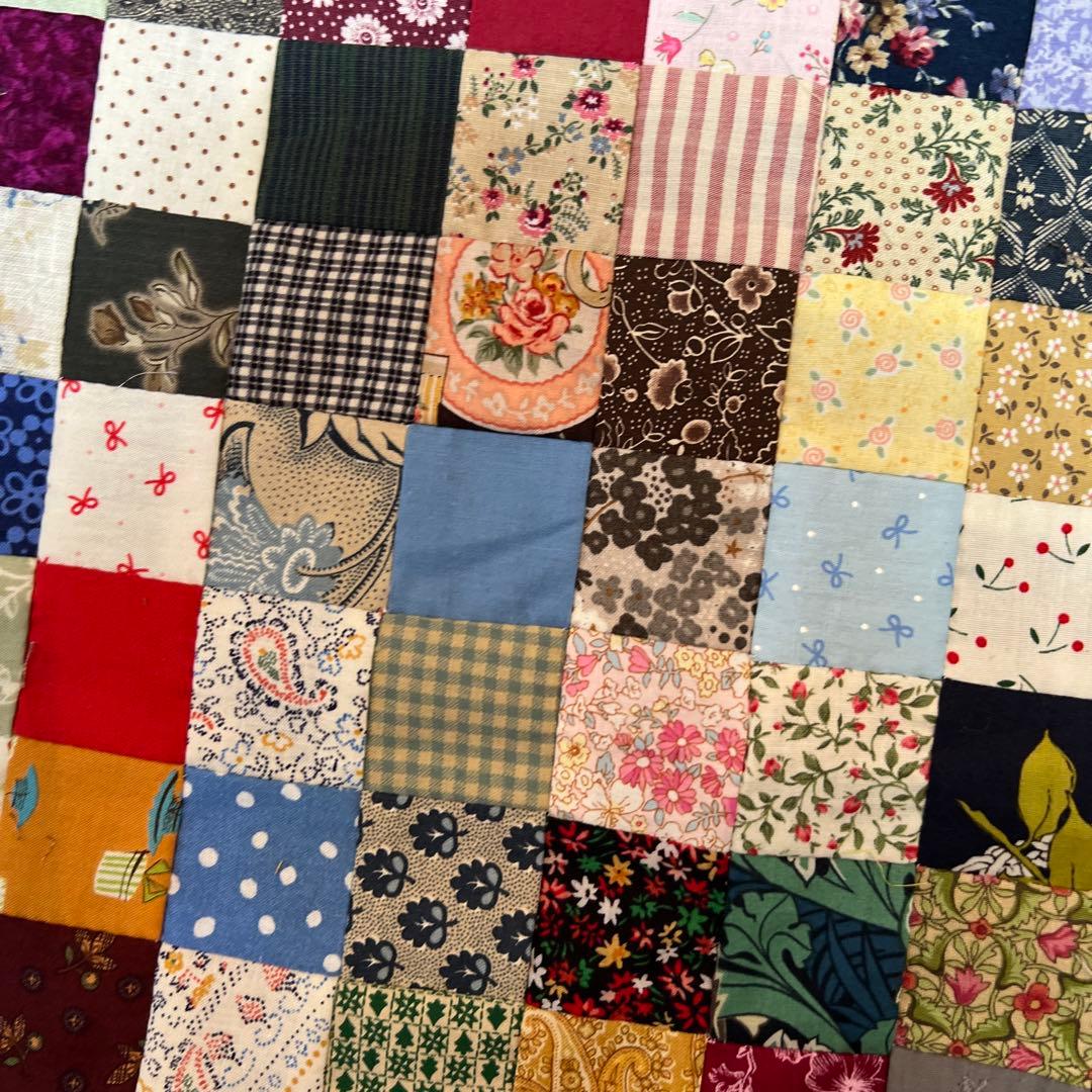 ハンドメイド パッチワーク キルトトップ 四角繋ぎ② ランダム 100枚