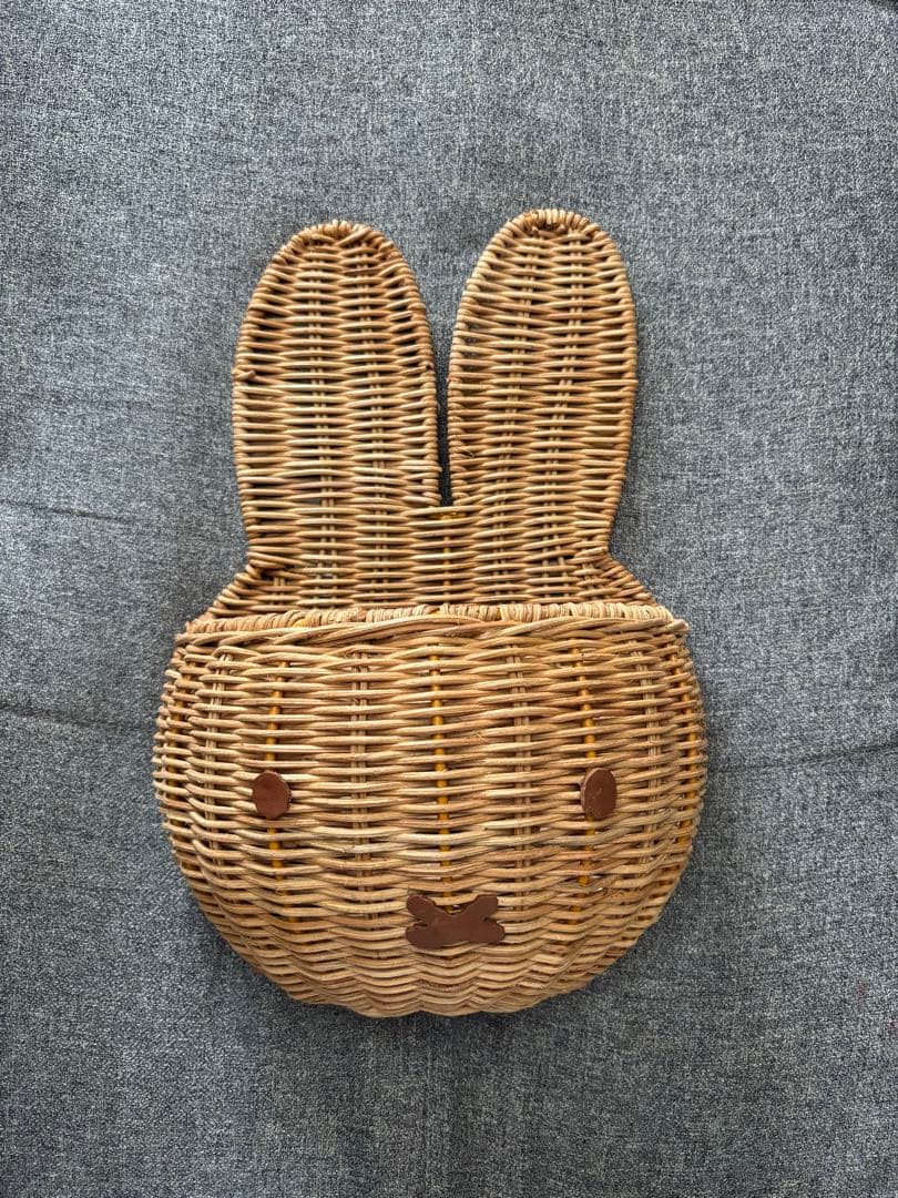 ミッフィー　ラタン　バスケット　壁掛け　studio CLIP スタジオクリップ