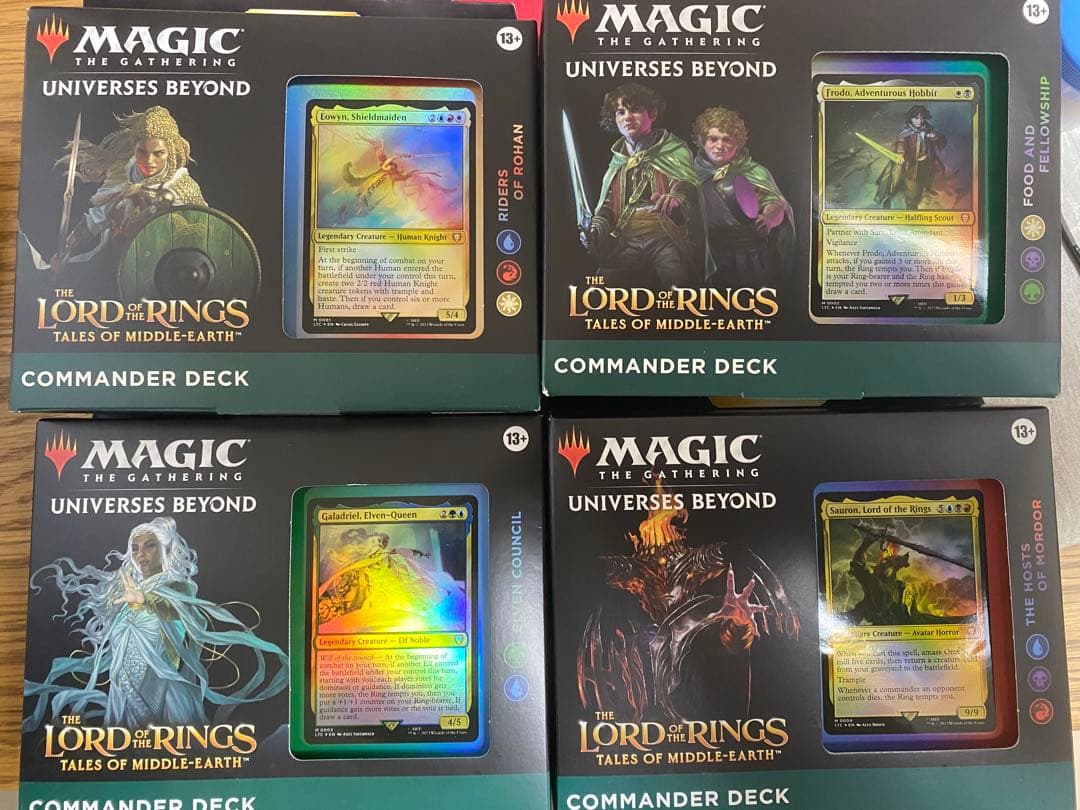 新品未開封 4種セット 指輪物語 統率者デッキ 英語版