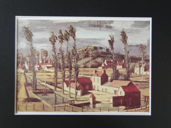 ベルナール・ビュッフェ、ロシュポー近郊、希少画集画、新品額付