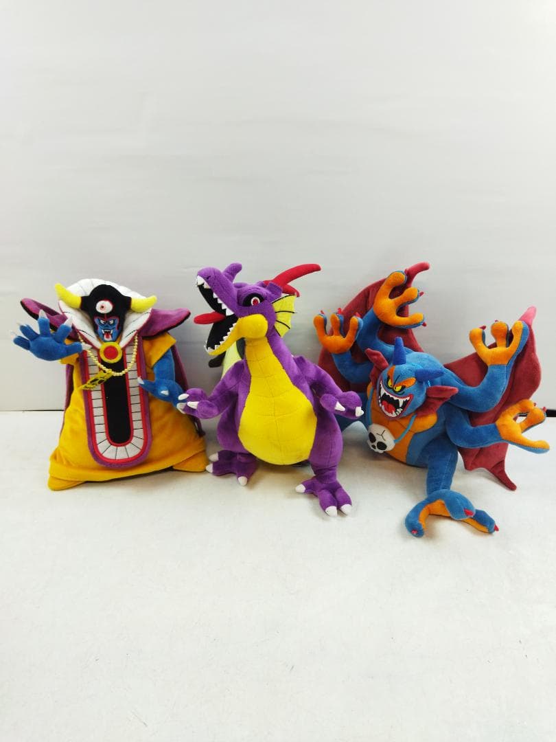 J634】ドラゴンクエスト ぬいぐるみ 魔王3体セット 竜王 シドー ゾーマ