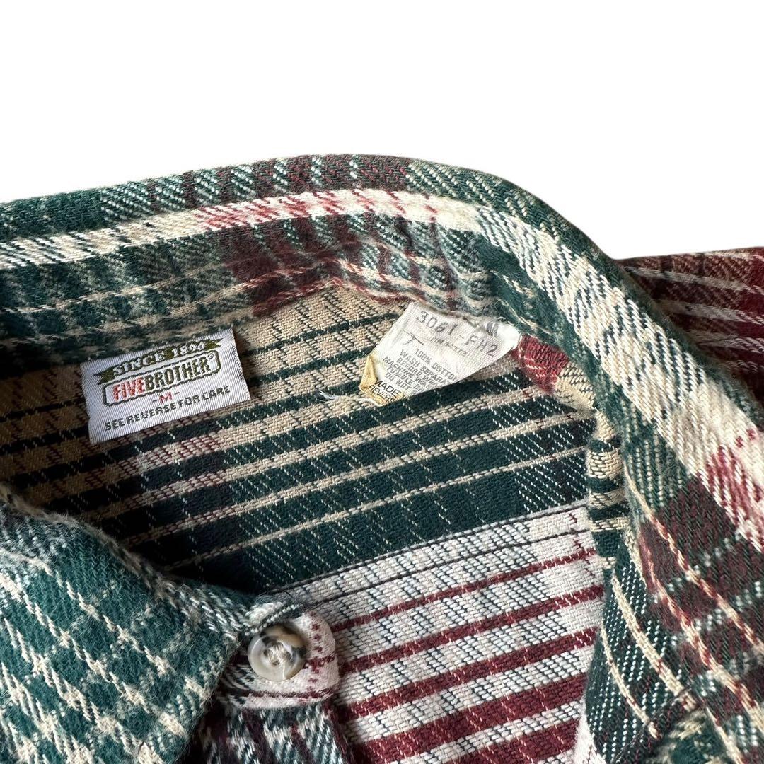 90s Five Brother Flannel Shirt チェックネルシャツ - メルカリ