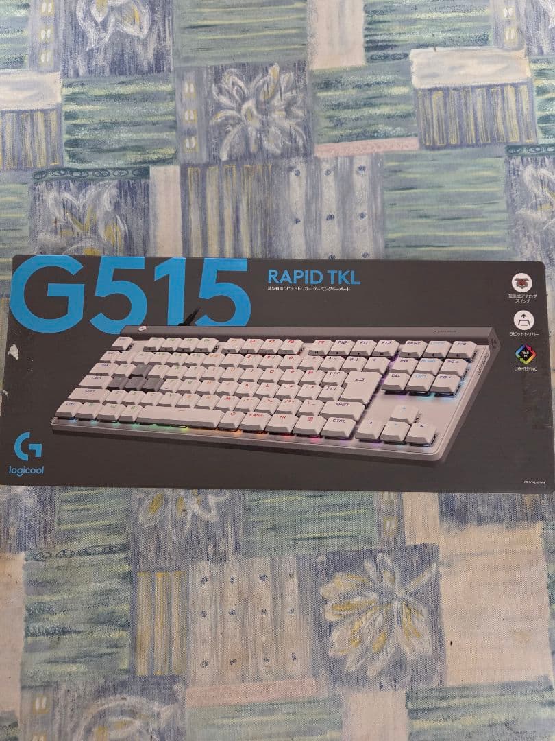 【使用1時間程】G515 RAPID TKL ホワイトカラー　本体 ロジクール初、ロープロファイルのラピッドトリガー対応ゲーミング