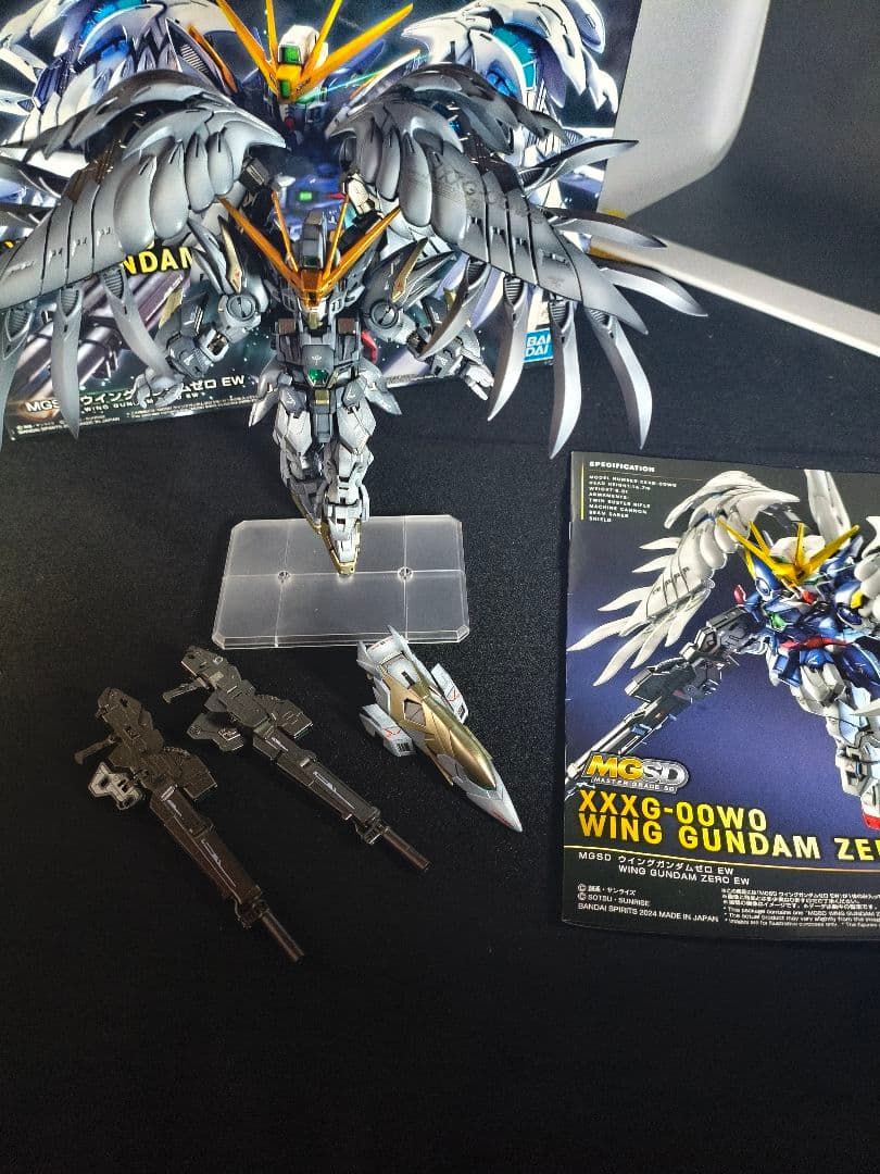 MGSD ウイングガンダムゼロ EW スノーホワイトプレリュード 全塗装完成
