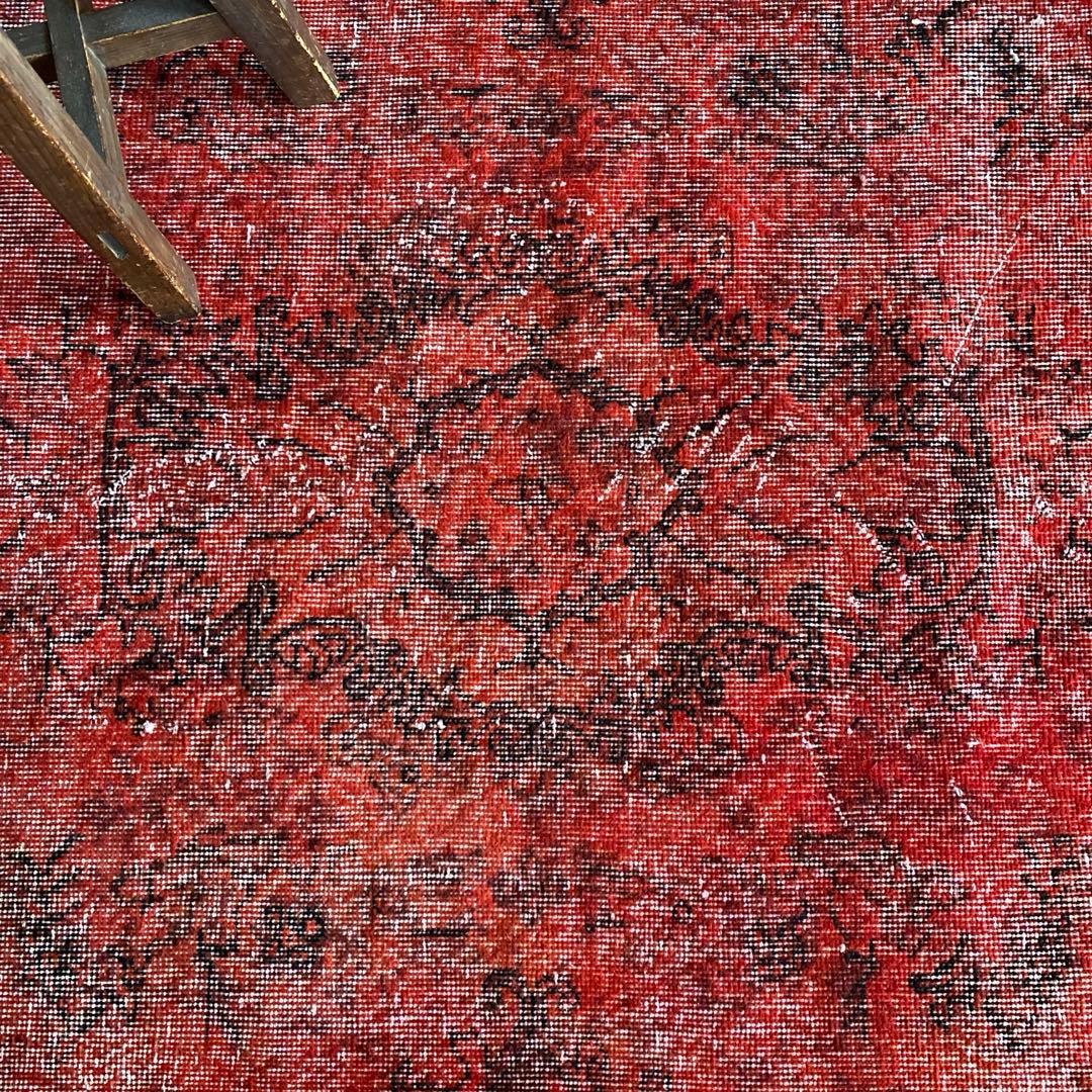 シャビーレッドオーバーダイ ヴィンテージラグ トルコラグ - メルカリ