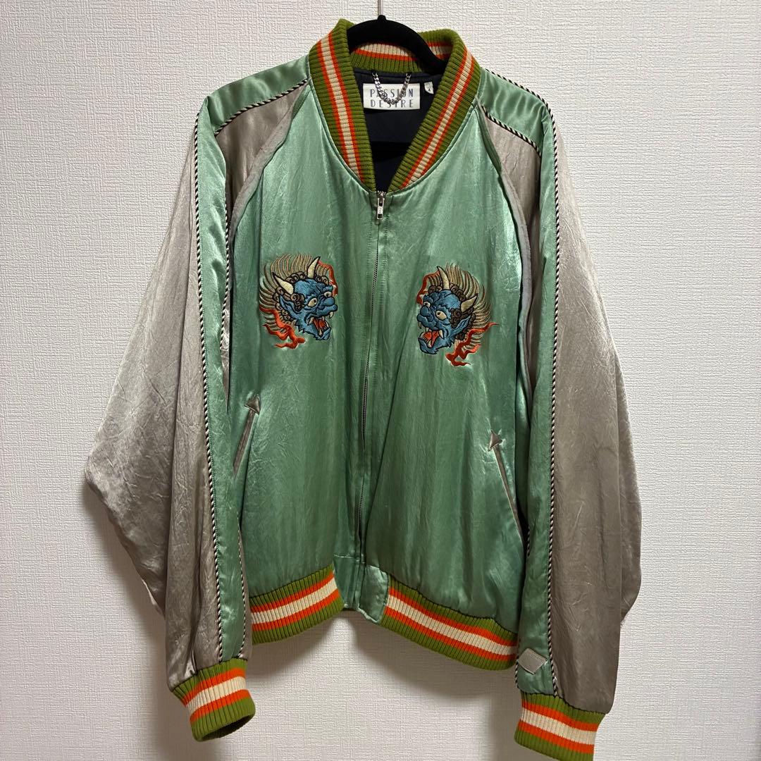 コンダクター デーモン刺繍スーベニアジャケットスカジャン