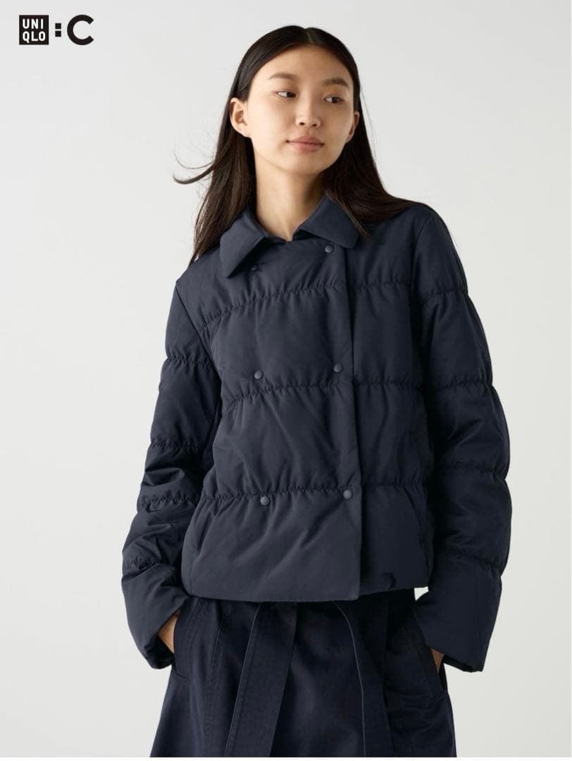 UNIQLO:C ユニクロC ダウンショートジャケット ネイビー L - メルカリ