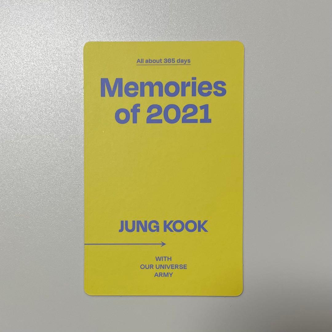 BTS MEMORIES 2018-2021 トレカ JUNGKOOK グク - メルカリ