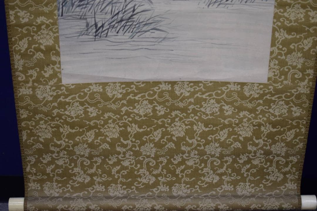 真作/神木鴎津/緑陰孤亭図/山水東屋図/絹表装/布袋屋掛軸HH-959 - メルカリ