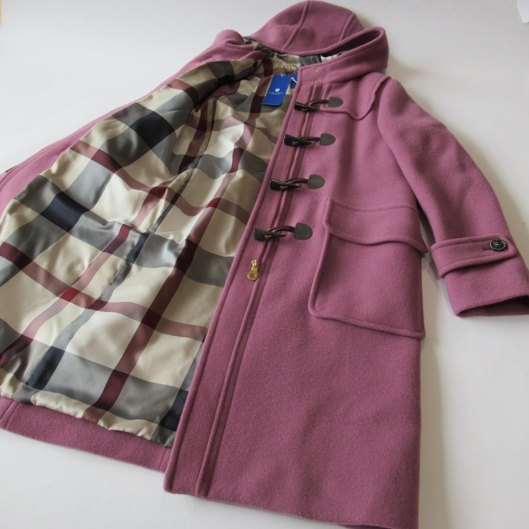 ブルーレーベルクレストブリッジ新品ピンク バイルメルトンダッフルコート 38-2