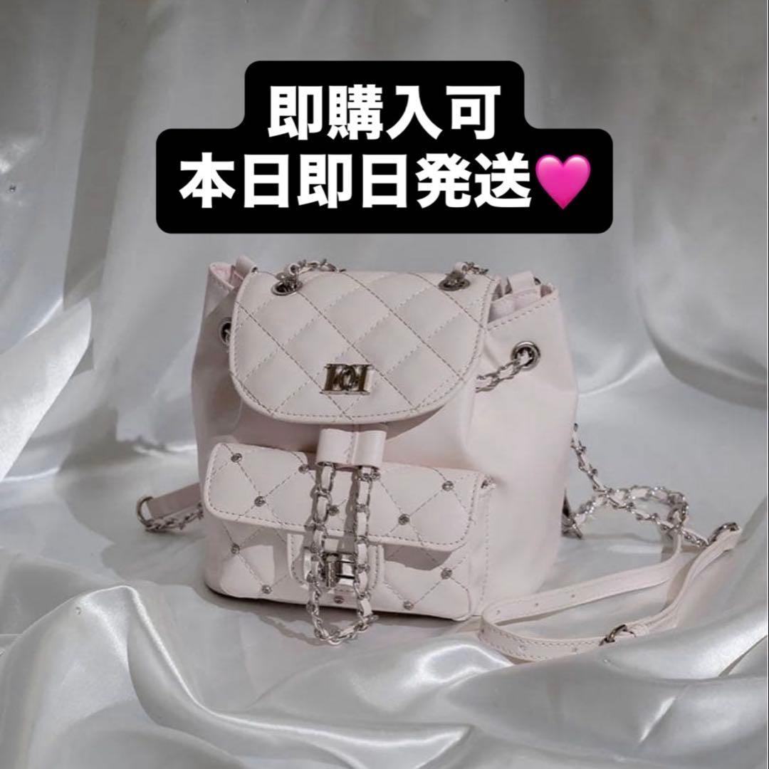 Darich キルティングビジューミニリュック　ピンク