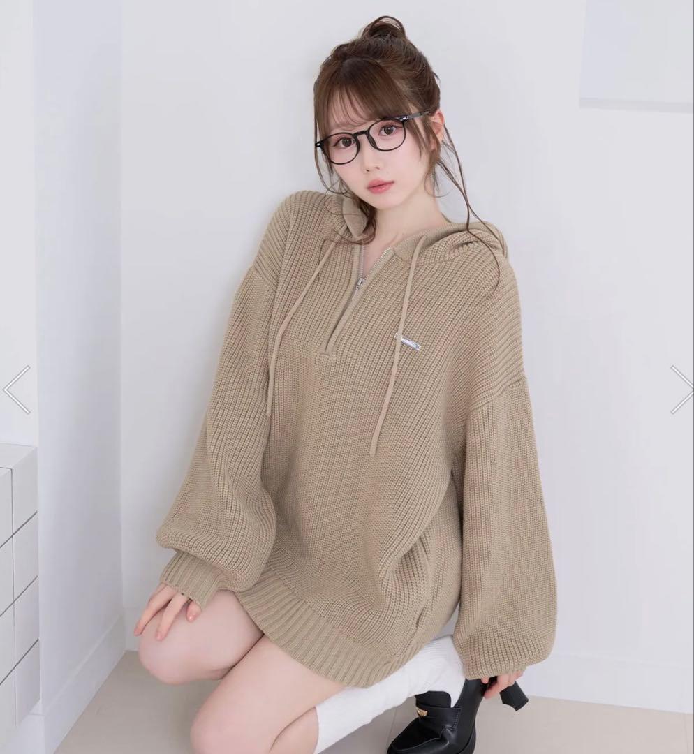 ♡*様 rosemuse Over sized half zip hoodie